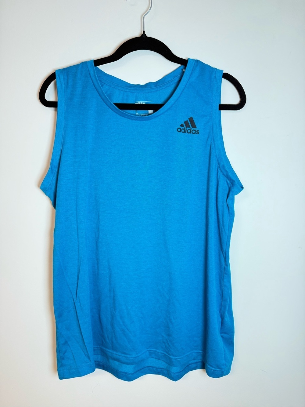 Adidas Blue Tank Top Size Large Men’s Athletic Sleeveless Gym Workout Activewear